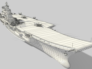 Chinese aircraft carrier CV-16 Liaoning High Detailed Modèle 3D