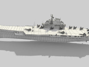 Chinese aircraft carrier CV-16 Liaoning High Detailed Modèle 3D