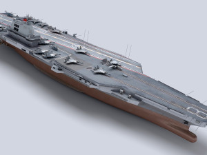 Chinese aircraft carrier CV-18 Fujian 3D Model