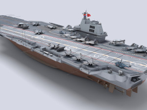 Chinese aircraft carrier CV-18 Fujian Modelo 3D