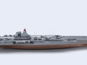 Chinese aircraft carrier CV-18 Fujian Modelo 3D