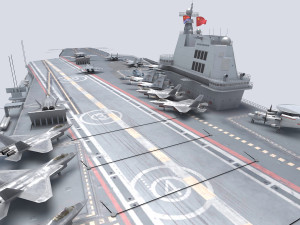 Chinese aircraft carrier CV-18 Fujian Modelo 3D