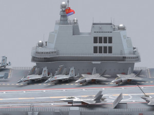 Chinese aircraft carrier CV-18 Fujian Modelo 3D