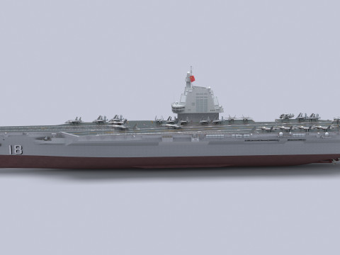Chinese aircraft carrier CV-18 Fujian 3Dモデル