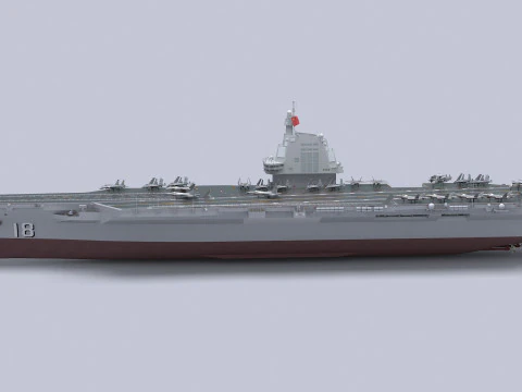 Porta-avi&otilde;es chin&ecirc;s CV-18 Fujian Modelo 3D