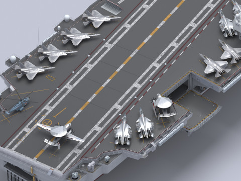 Chinese aircraft carrier CV-18 Fujian 3Dモデル
