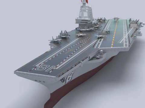 Porta-avi&otilde;es chin&ecirc;s CV-18 Fujian Modelo 3D