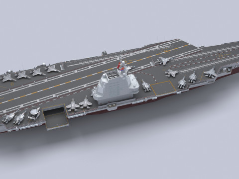 Chinese aircraft carrier CV-18 Fujian 3Dモデル