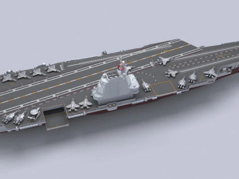 Porta-avi&otilde;es chin&ecirc;s CV-18 Fujian Modelo 3D