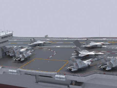 Chinese aircraft carrier CV-18 Fujian 3Dモデル