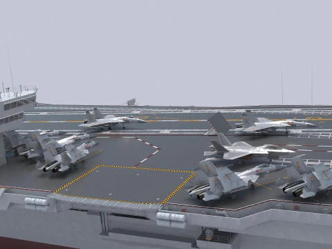 Porta-avi&otilde;es chin&ecirc;s CV-18 Fujian Modelo 3D