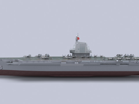 Chinese aircraft carrier CV-18 Fujian 3Dモデル