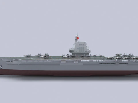 Porta-avi&otilde;es chin&ecirc;s CV-18 Fujian Modelo 3D