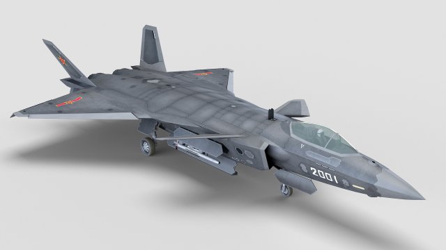 High Detailed Chengdu J-20 Model 3D .c4d .max .obj .3ds .fbx .stl .blend 