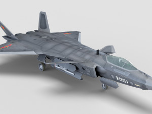 High Detailed Chengdu J-20 3D Model