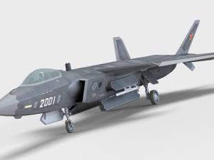 High Detailed Chengdu J-20 Model 3D