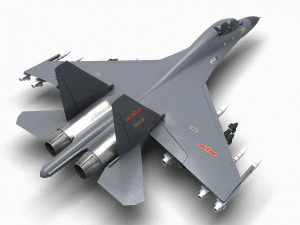 China J-16 Multirole Fighter 3D Model