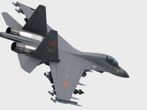 China J-16 Multirole Fighter 3D Model