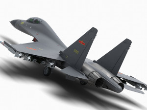 China J-16 Multirole Fighter 3D Model