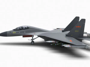 China J-16 Multirole Fighter 3D Model