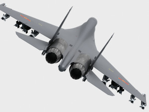 China J-16 Multirole Fighter 3D Model