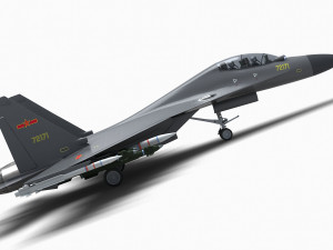 China J-16 Multirole Fighter 3D Model