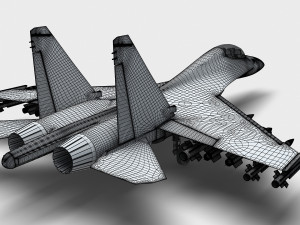 China J-16 Multirole Fighter 3D Model