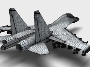 China J-16 Multirole Fighter 3D Model