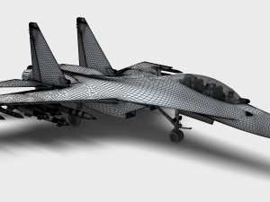 China J-16 Multirole Fighter 3D Model