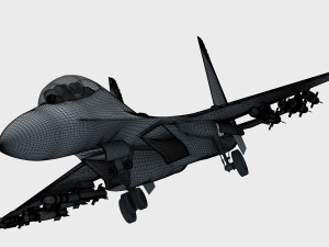 China J-16 Multirole Fighter 3D Model
