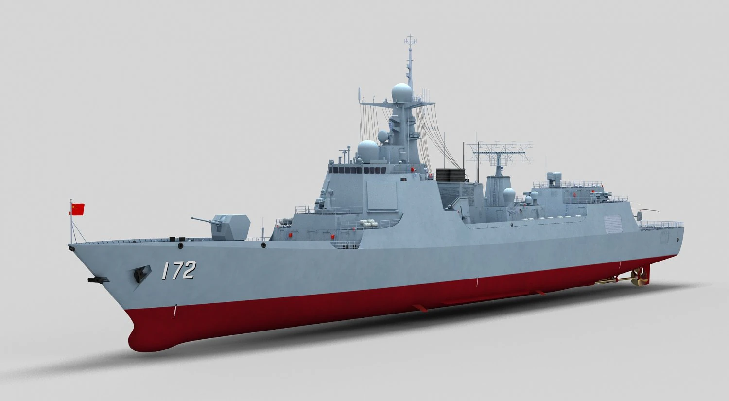 Chinese Navy Type 052D Destroyer 3D Model .c4d .max .obj .3ds .fbx .stl .blend 