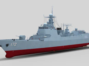 Chinese marine Type 052D torpedobootjager 3D Model