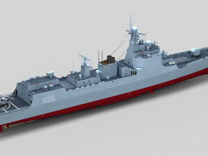 Chinese Navy Type 052D Destroyer 3D Model