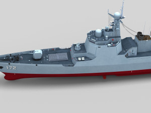 Chinese Navy Type 052D Destroyer 3D Model
