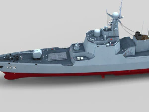 Chinese Navy Type 052D Destroyer 3D Model