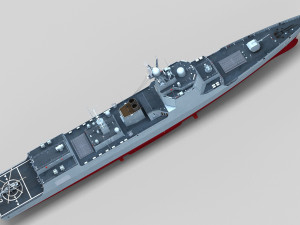 Chinese Navy Type 052D Destroyer 3D Model