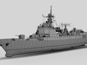 Chinese Navy Type 052D Destroyer 3D Model