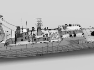 Chinese Navy Type 052D Destroyer 3D Model