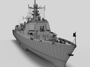 Chinese Navy Type 052D Destroyer 3D Model