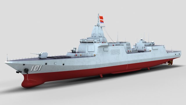 Chinese Navy Type 055 Destroyer 3D Модель .c4d .max .obj .3ds .fbx .stl .blend 
