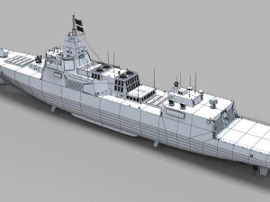 Chinese Navy Type 055 Destroyer 3D Model