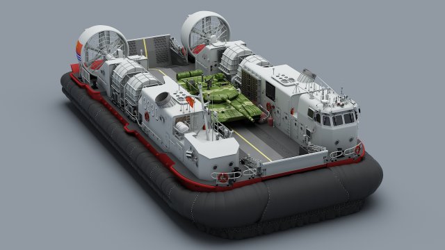 High Detail Chinese Type 726 LCAC Modèle 3D .c4d .max .obj .3ds .fbx .stl .blend 