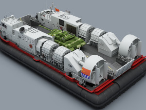 High Detail Chinese Type 726 LCAC Modèle 3D