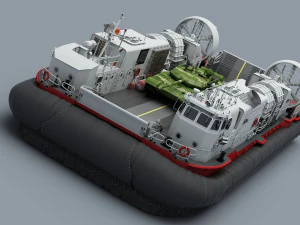 High Detail Chinese Type 726 LCAC 3D Model