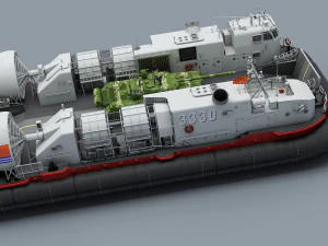 High Detail Chinese Type 726 LCAC 3D Model