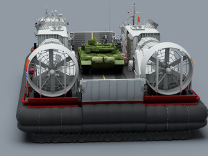 High Detail Chinese Type 726 LCAC Modèle 3D
