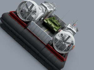High Detail Chinese Type 726 LCAC Modèle 3D