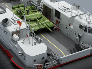 High Detail Chinese Type 726 LCAC Modèle 3D