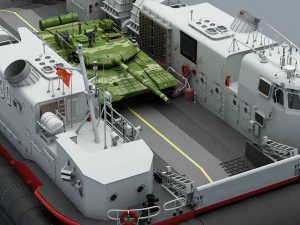 High Detail Chinese Type 726 LCAC 3D Model