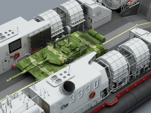 High Detail Chinese Type 726 LCAC Modèle 3D